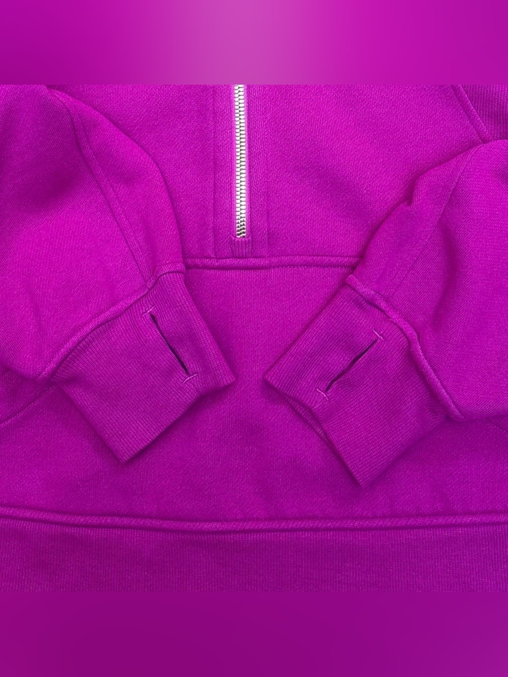 Lululemon Scuba Oversized Funnel Neck Half Zip In Ripened Raspberry/Gold XS/S - Picture 6 of 7